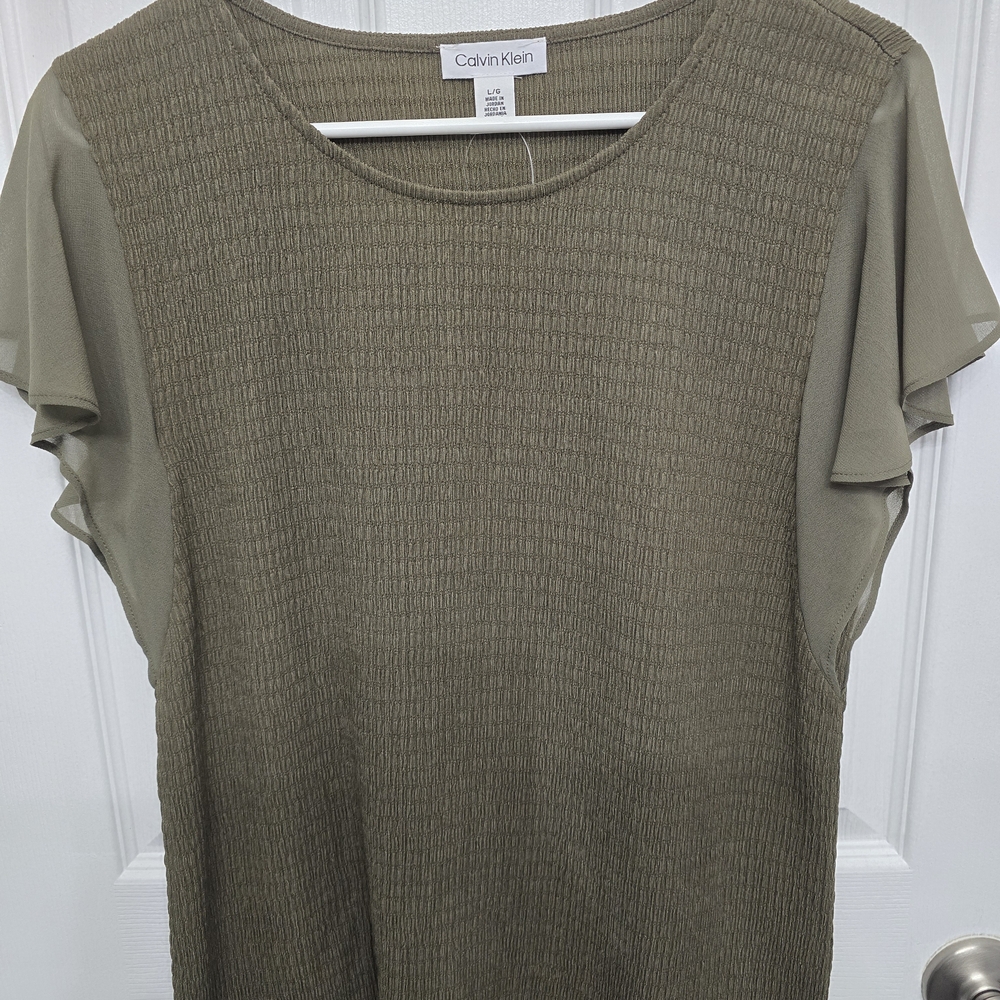 Calvin Klein Olive Green Women's Top